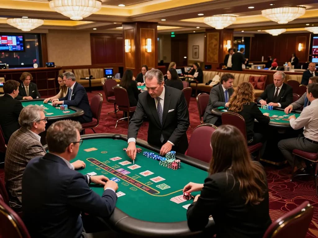 Players engaging at SC88 blackjack tables with lively atmosphere and professional dealers.