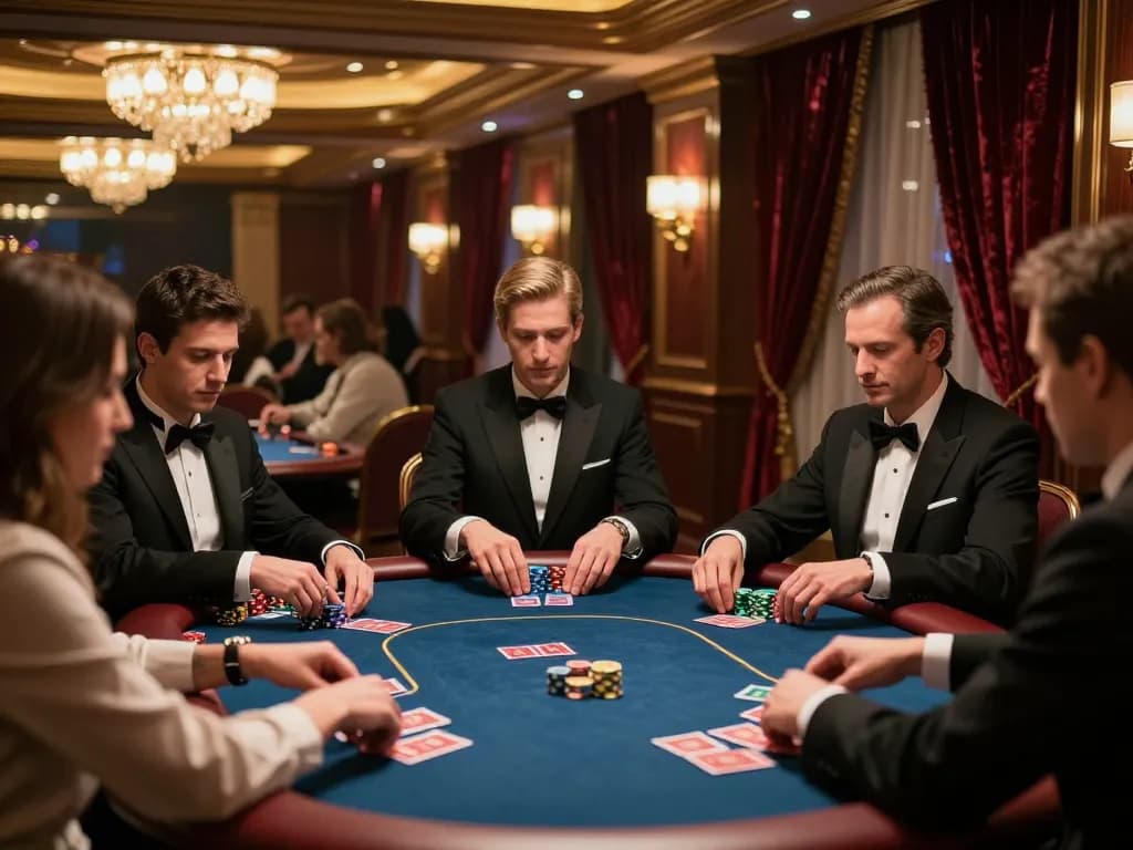 KP88's thrilling VIP gaming experience with intense poker action and elegant decor