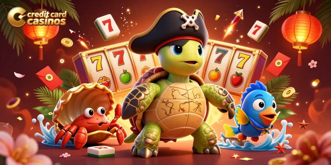 Engage with thrilling action at credit card casinos featuring a colorful pirate-themed scene.