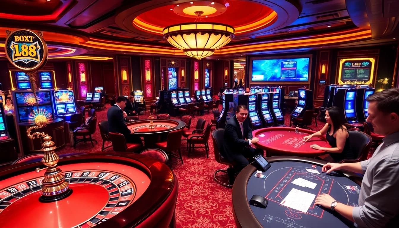 Experience the thrill of LC88 at a luxurious casino with exciting games and vibrant atmosphere.