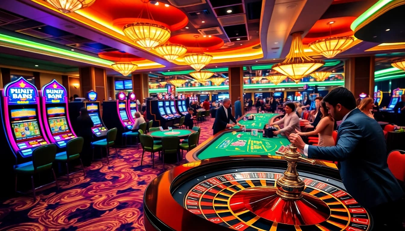 Play immersive games at DN88, featuring vibrant casino tables and exciting slot machines.