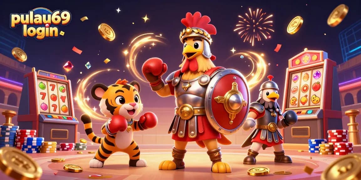 Engage in thrilling gameplay with pulau69 login featuring a vibrant casino illustration.