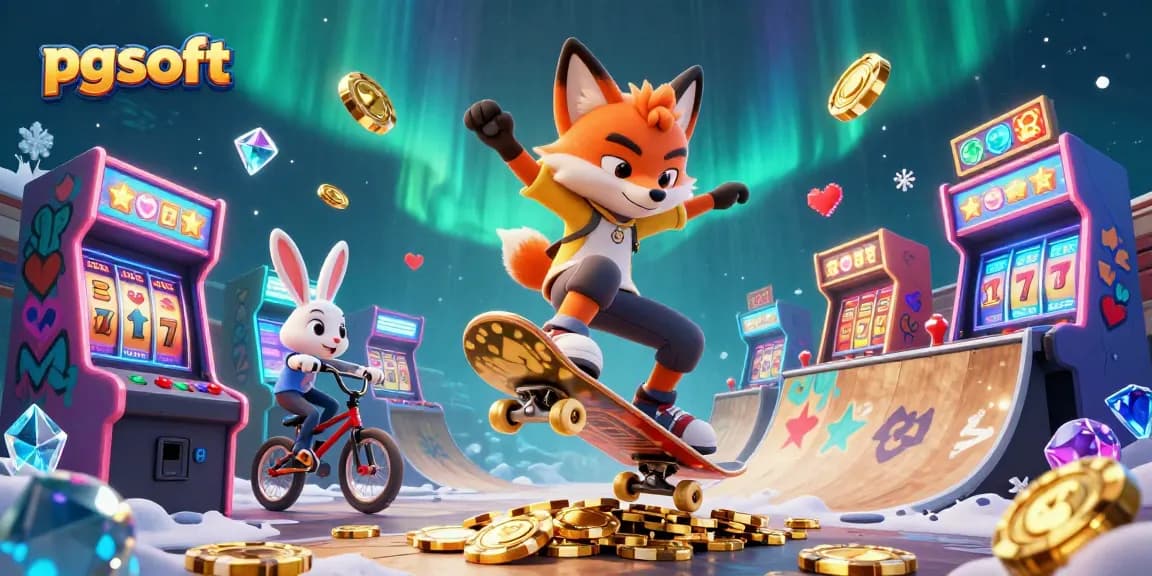 Experience thrilling pg soft casino action with vibrant slot reels and engaging characters.
