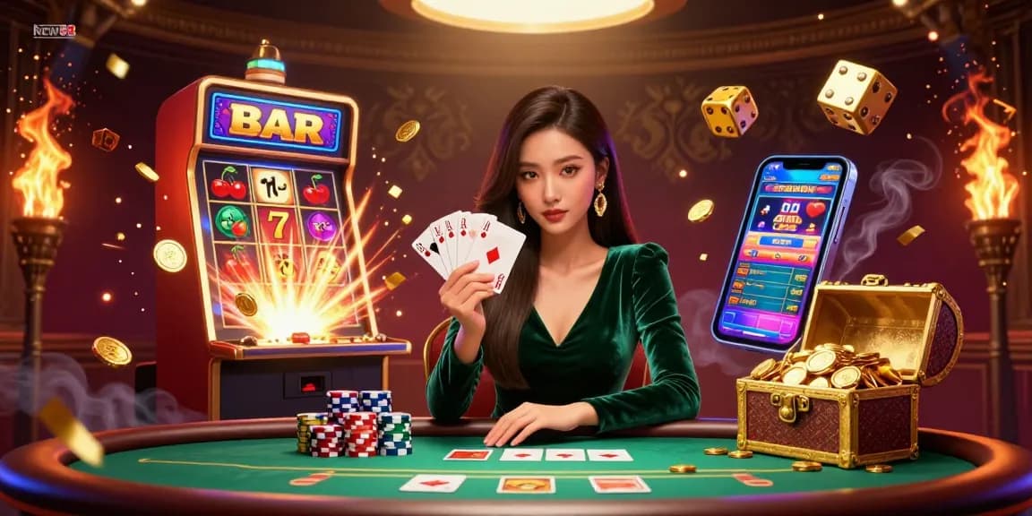 Experience the thrill at NEW88 with vibrant casino elements, enchanting gameplay, and stunning visuals.
