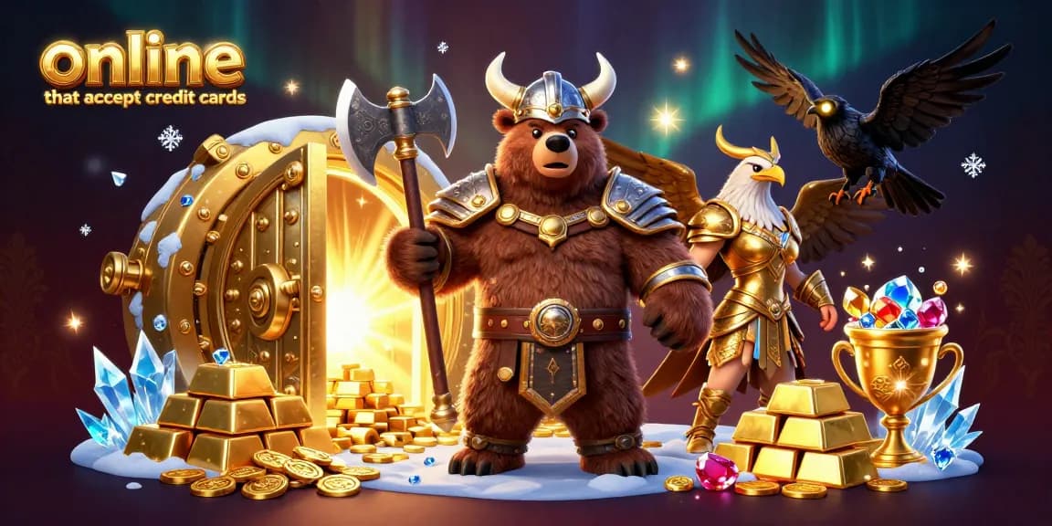 Experience excitement at online casinos that accept credit cards with golden treasures and epic characters.