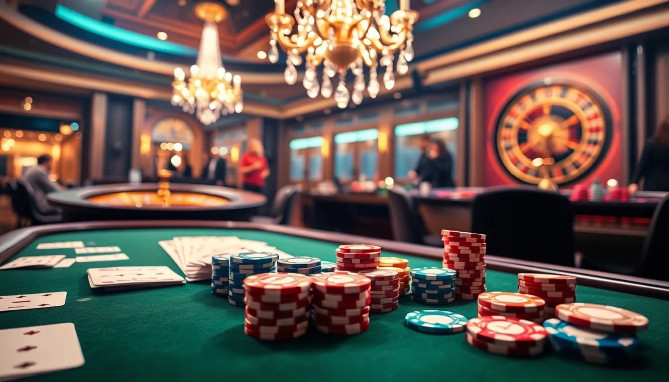 Play exciting poker at a luxurious casino table in the vibrant phwin gaming experience.