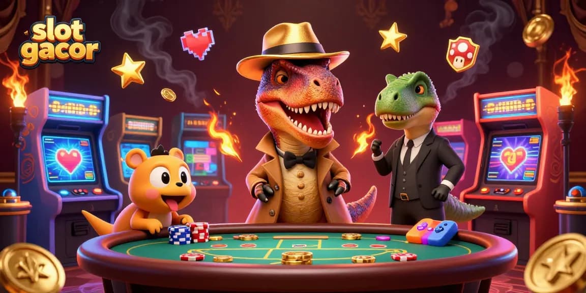 Pemain slot gacor bersenang-senang di kasino 389SPORTS dengan lampu dan keramaian yang berjaya.