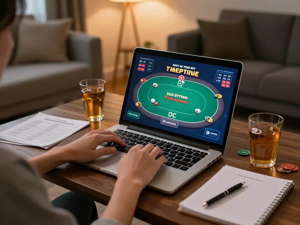 Engaging online gaming experience with god55, showcasing poker gameplay and strategy notes