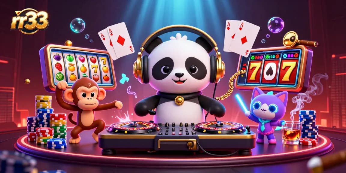 Spin and win at rr33 with vibrant 3D casino characters and lively game elements!