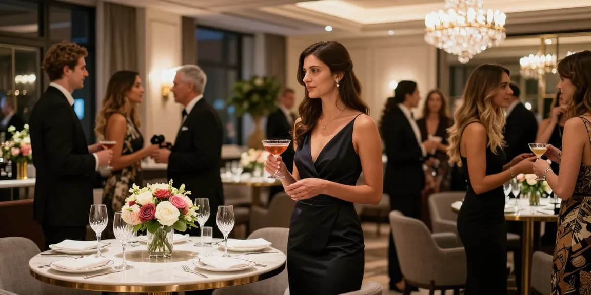 İstanbul Escort at a luxurious social event, showcasing elegance and sophistication in a vibrant atmosphere.