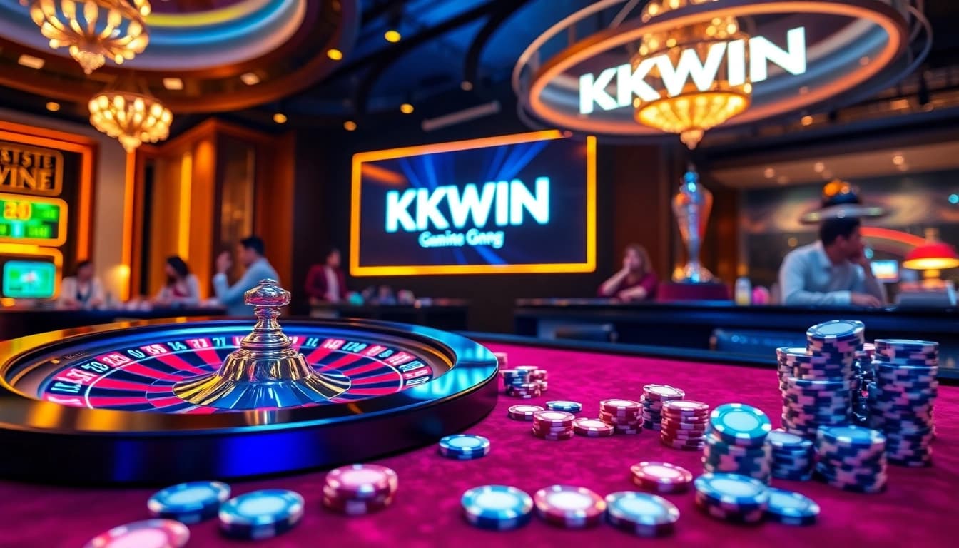 Experience thrilling gambling at KKWIN with vibrant casino games and roulette action.