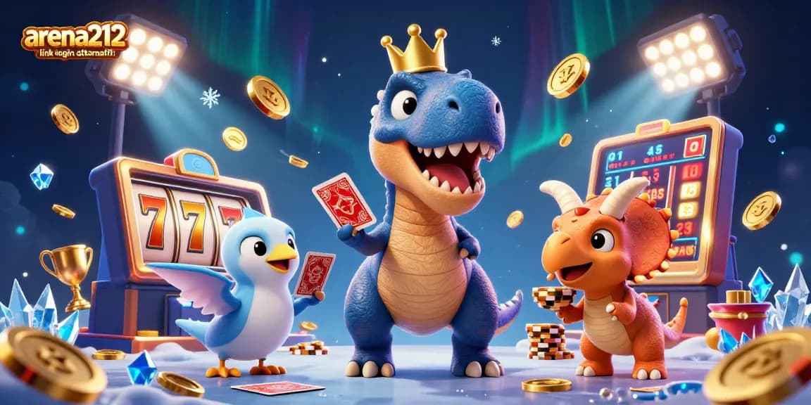 Melakukan login arena212 link login alternatif dengan karakter kartun menarik di kasino.