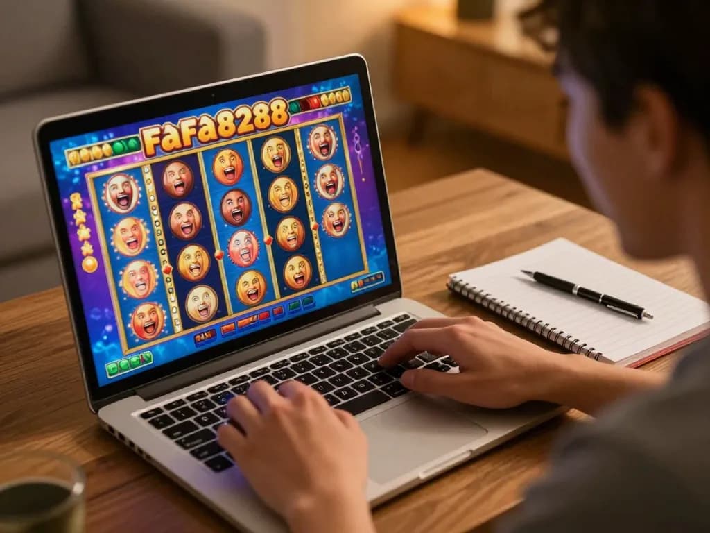 Experience excitement with FAFA828 as a player engages in online casino gaming.
