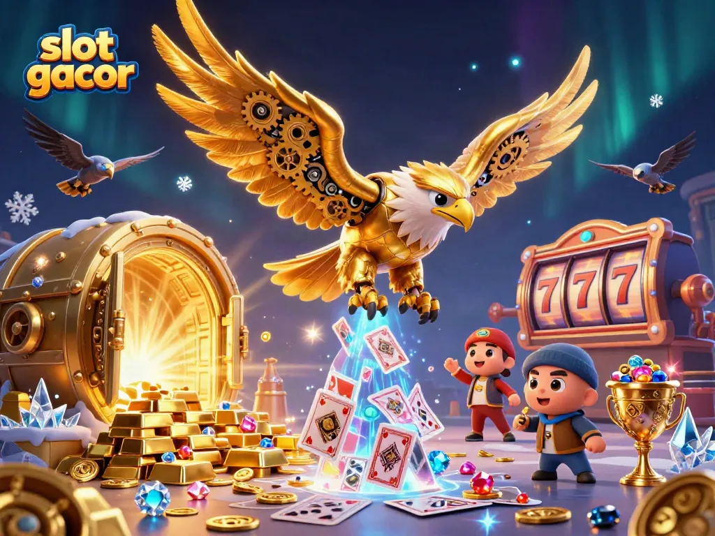 Experience the thrill of slot gacor as golden treasures and dynamic symbols illuminate the scene.