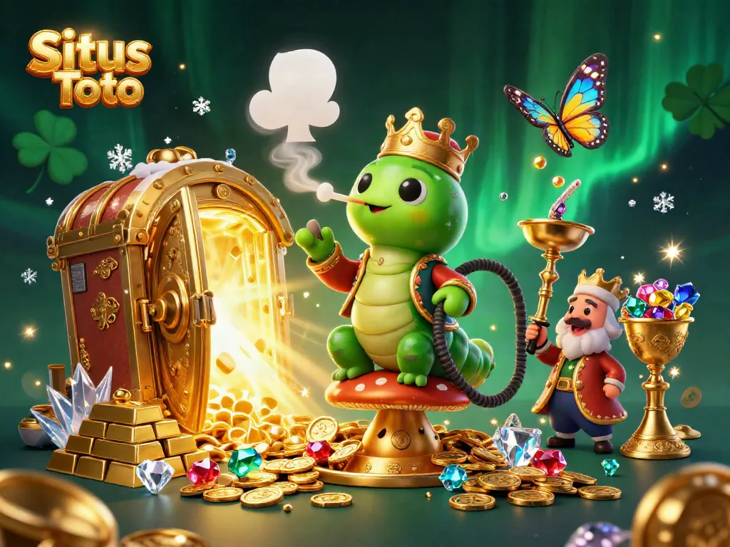 Melihat Situs Toto melalui ilustrasi warna-warni yang menggambarkan permainan togel dan keberuntungan.