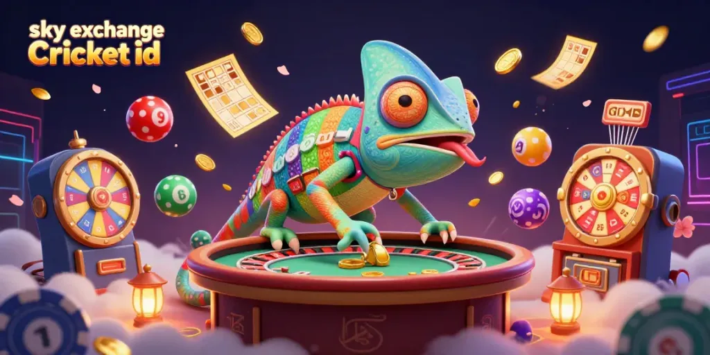 Engaging scene of a sky exchange Cricket id with colorful elements, showcasing a vibrant casino atmosphere.