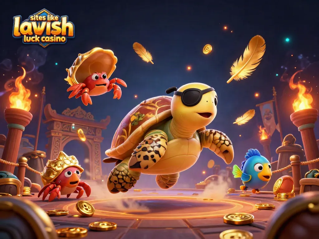 Play exciting games like Lavish Luck Casino with treasures, vibrant characters, and trading tokens.