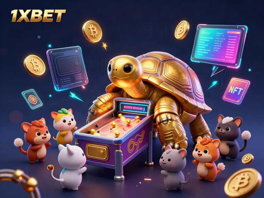 Experience thrilling gameplay at 1XBET with animated elements depicting a vibrant casino atmosphere.
