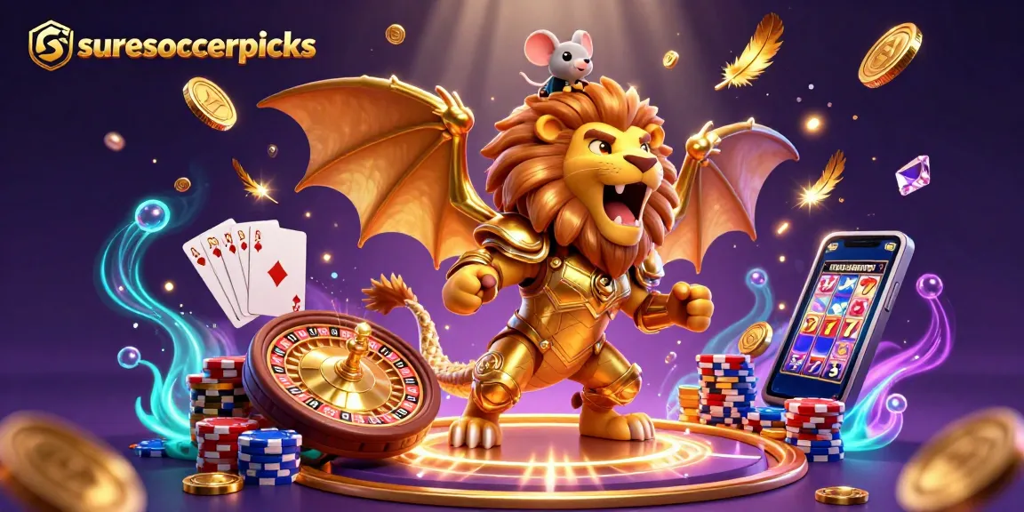 Engage with suresoccerpicks through a thrilling illustration of golden wins and vibrant casino elements.
