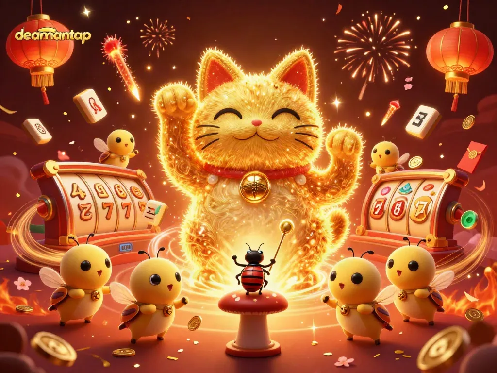 Experience the charm of dealmantap with vibrant casino characters and thrilling game elements.