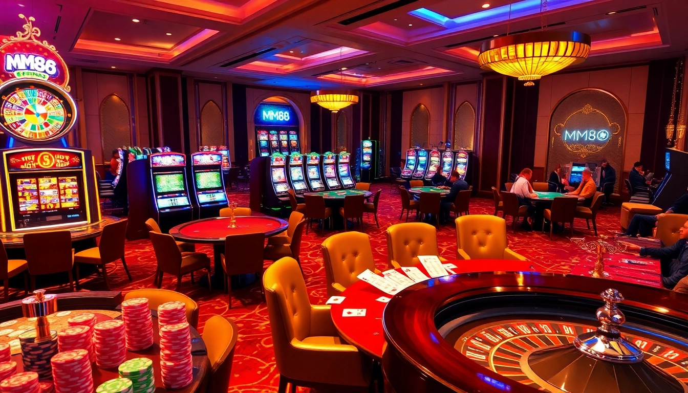 Win big at mm88 casino with vibrant slot machines and exciting poker action.
