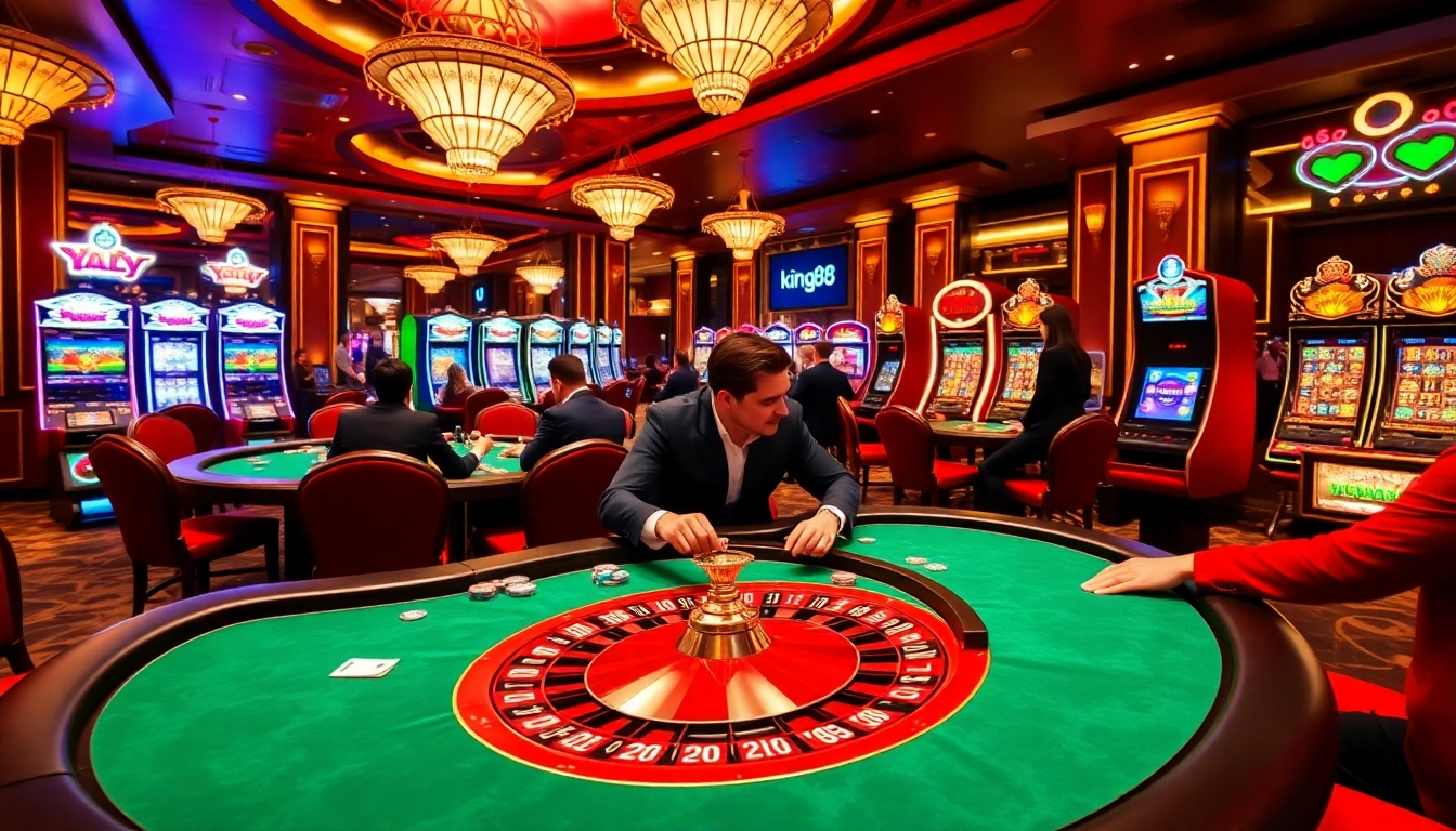 Experience the thrill of king88 with vibrant casino games and elegant tables.