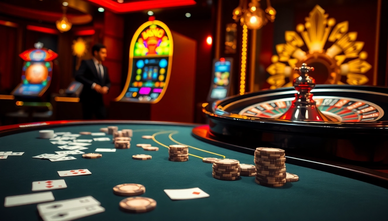 Players experiencing the excitement of 88i nhà cái at a luxurious casino table.