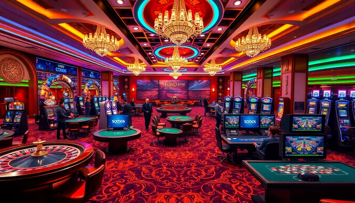 Experience excitement at SODO66 casino with vibrant tables and players enjoying their games.