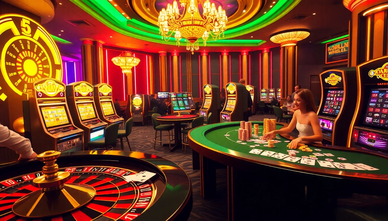 Experience an exhilarating night of gambling at KK55 casino with dynamic players and exciting games.
