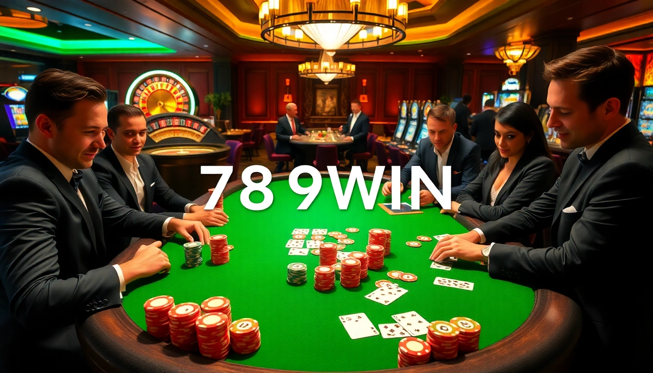 Experience the thrill of 789WIN with engaging poker and casino gaming visuals.