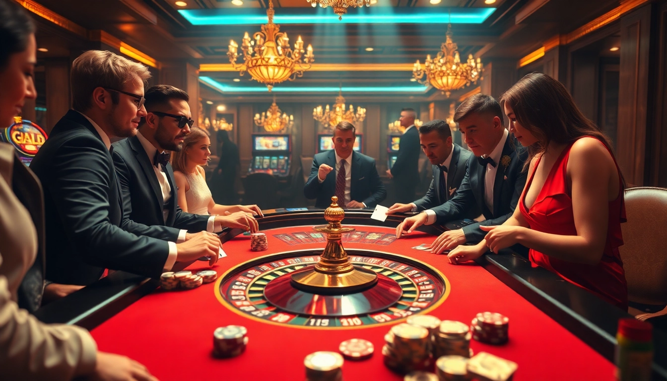 Engage in high-stakes gaming at the luxurious 79 king casino table with vibrant roulette and poker chips.