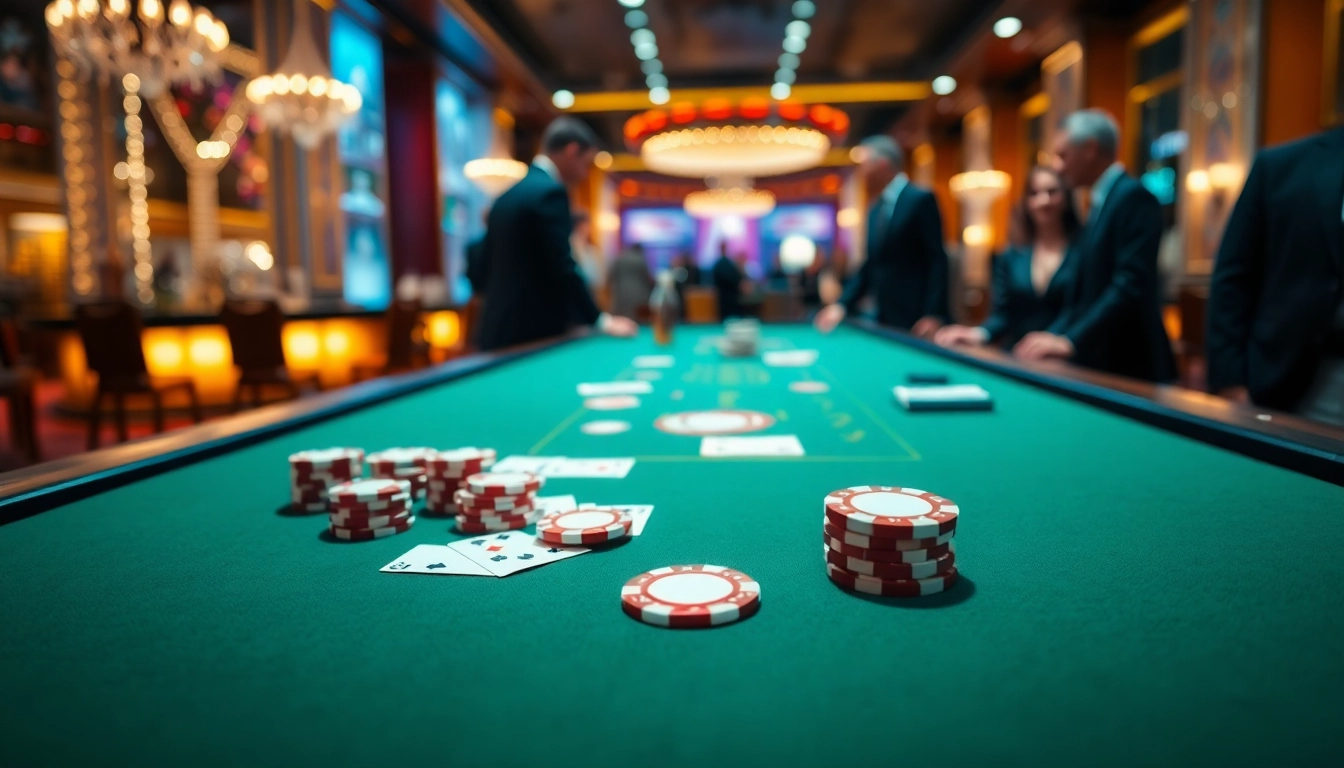 에볼루션 바카라 게임장과 고급스러운 테이블을 보여주는 장면입니다.