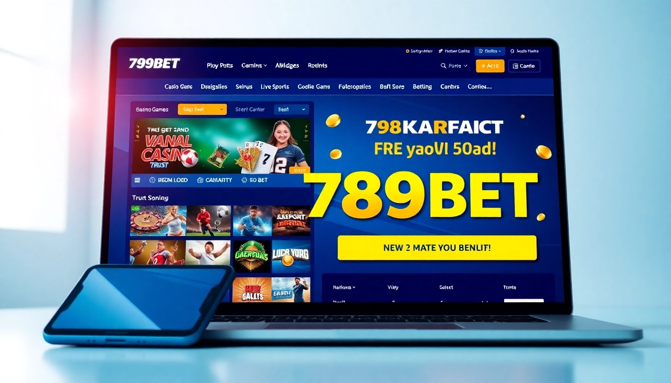 Dynamic interface of 789BET online betting platform showcasing casino and sports options.