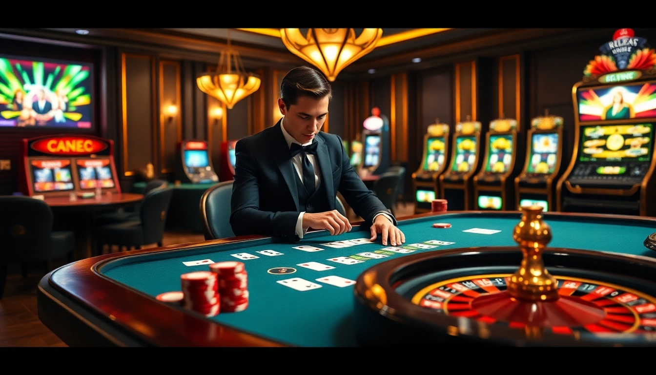 Engaging scene at MB66 casino, showcasing thrilling poker gaming and vibrant roulette excitement.