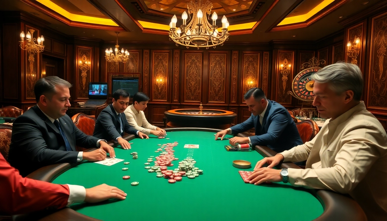 Players enjoying a thrilling poker game at MK8, a premier online gambling platform.